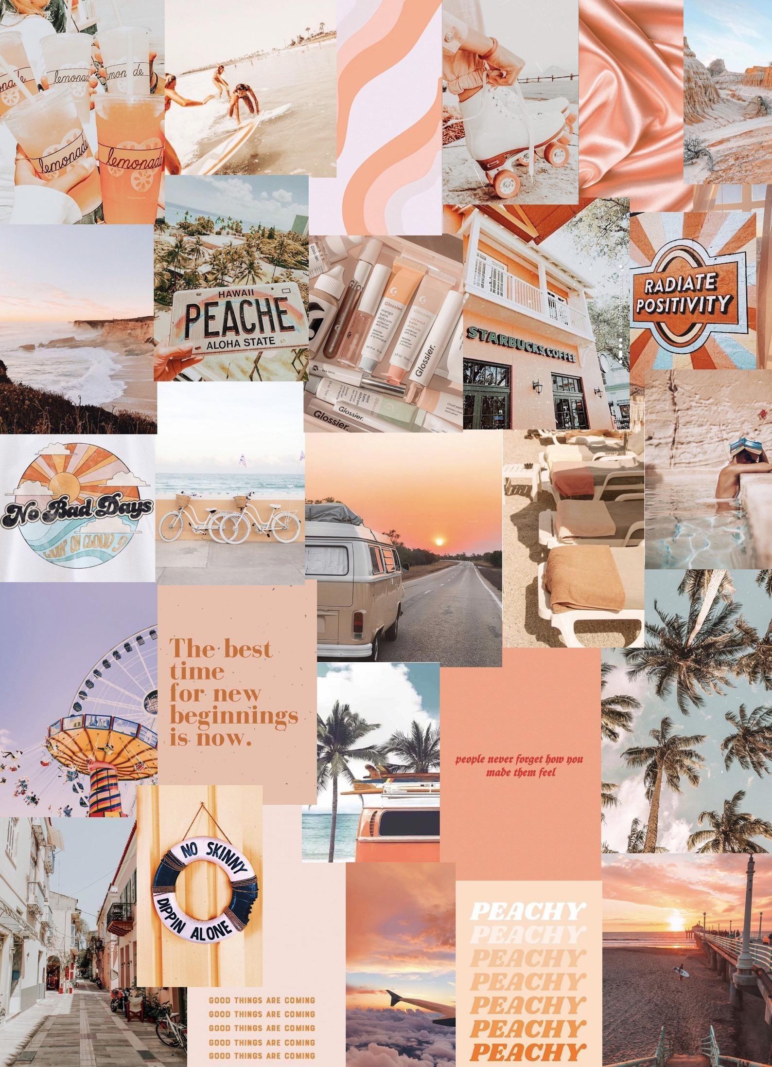 1588x2193 Peachy Summer Wallpaper