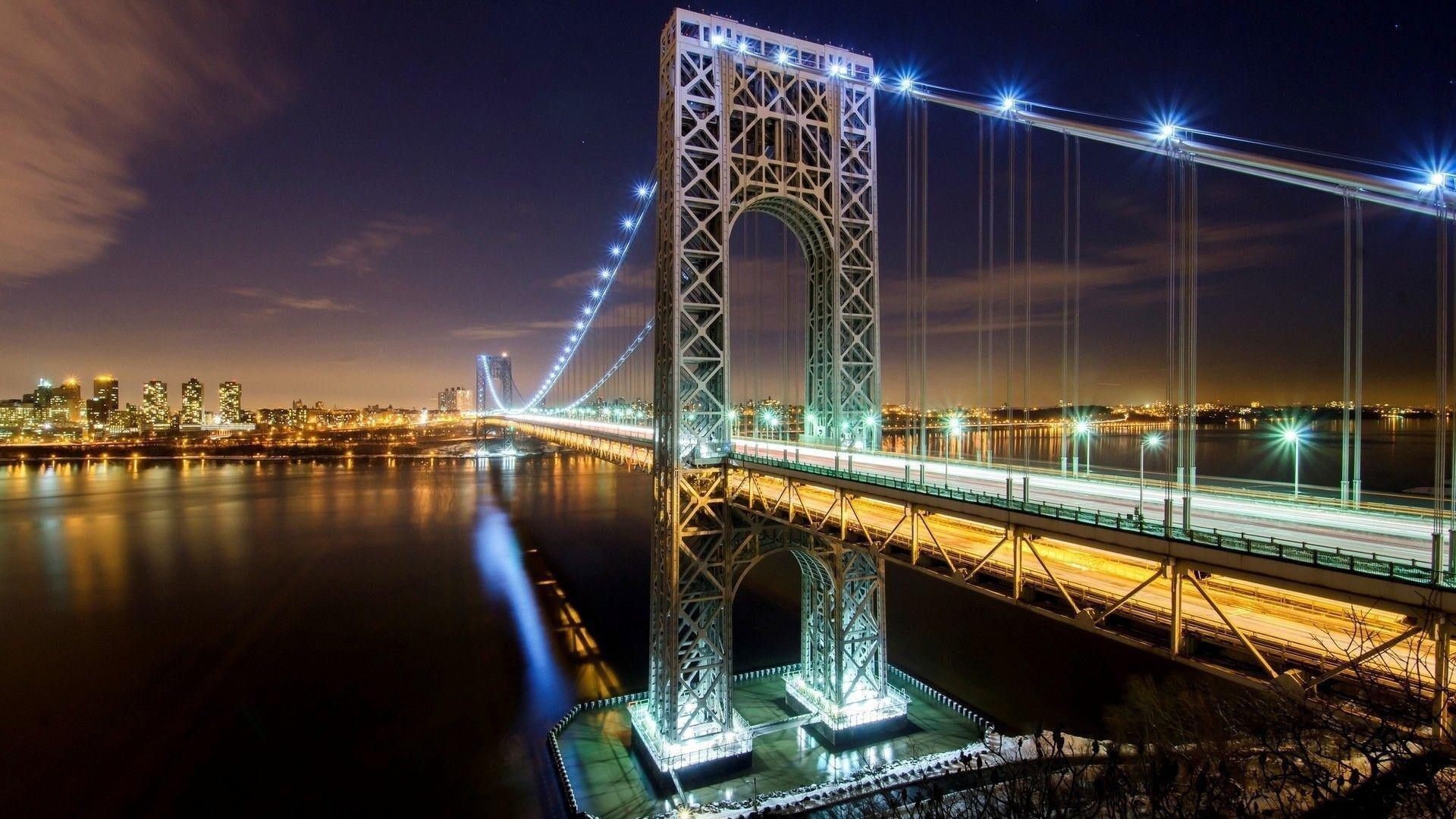 1920x1080 George Washington Bridge in Fort Lee New Jersey Wallpaper