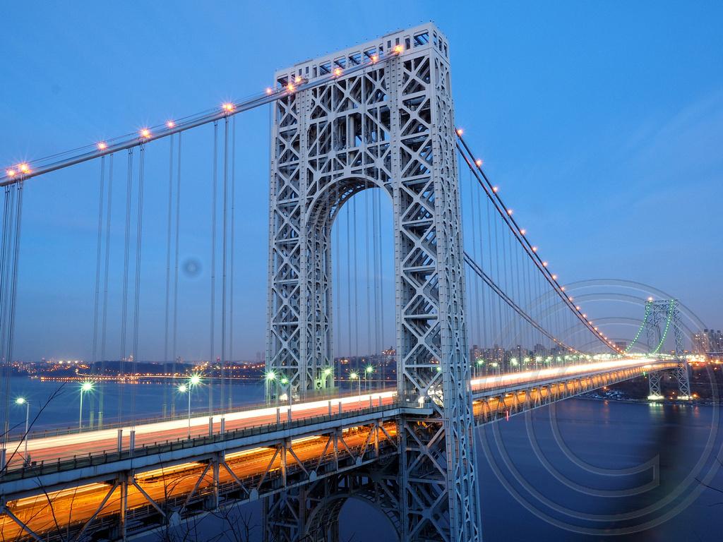 1024x768 George Washington Bridge Over The Hudson River, New York N
