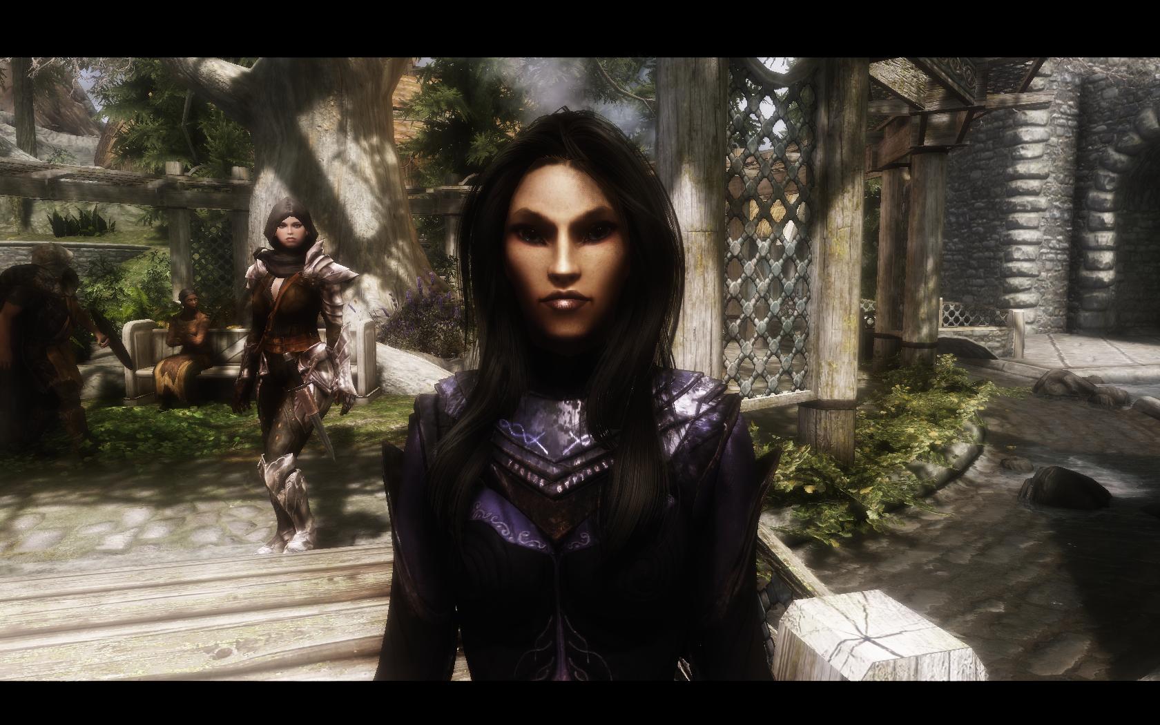 1680x1050 Attractive Wood Elf Follower Redesigned at Skyrim Nexus