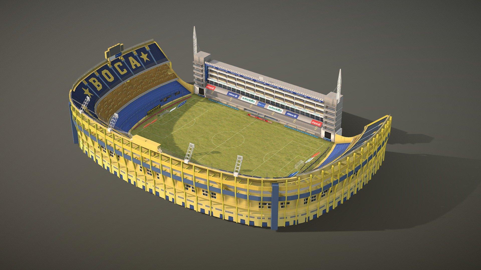 1920x1080 Lowpoly Boca Juniors Stadium (Bombonera) Royalty Free 3D model by Gabriel Quintana [082de8c]
