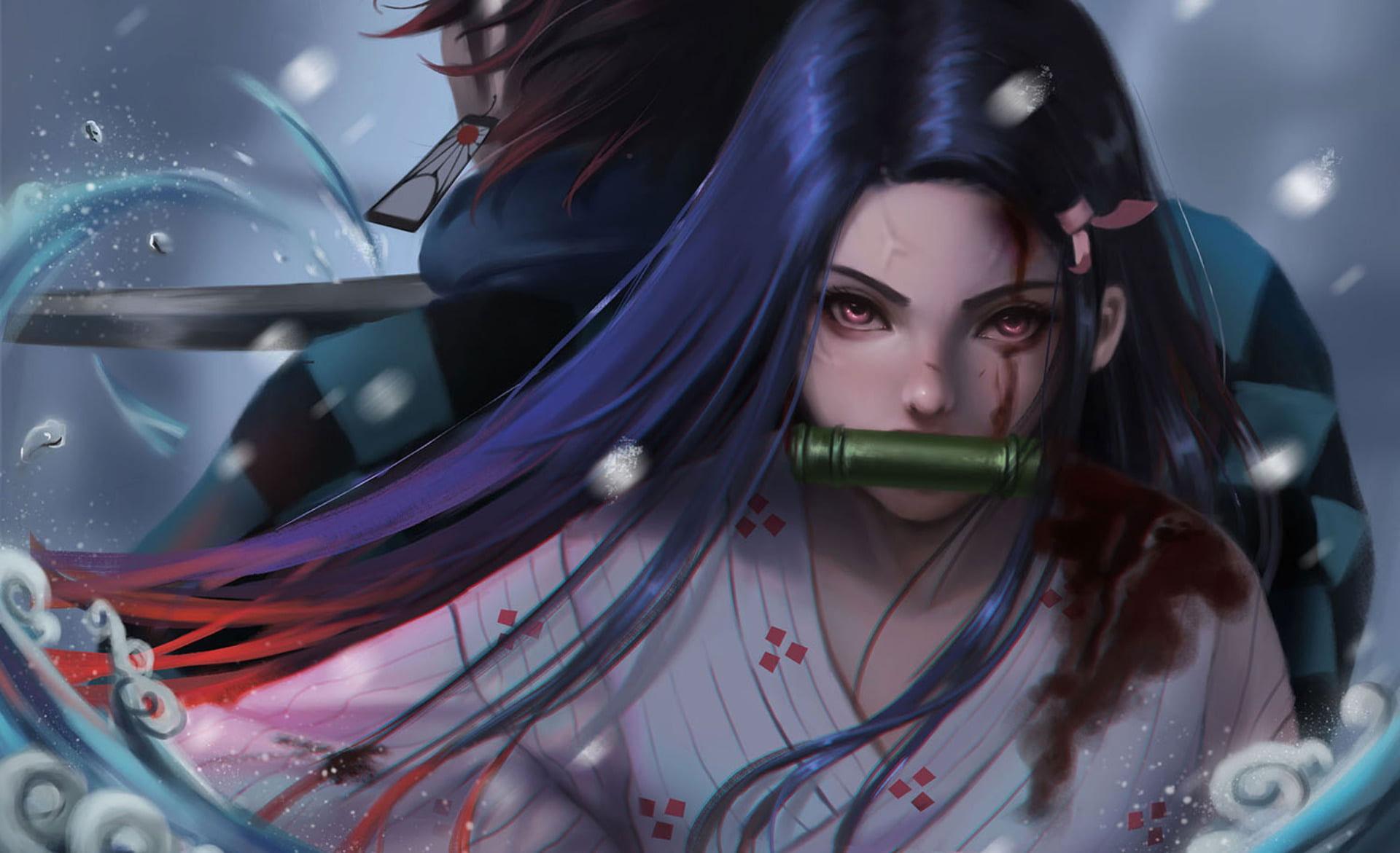 1920x1171 Kimetsu No Yaiba Wallpaper, Anime, Demon Slayer, Nezuko Kamado, Tanjirou Kamado