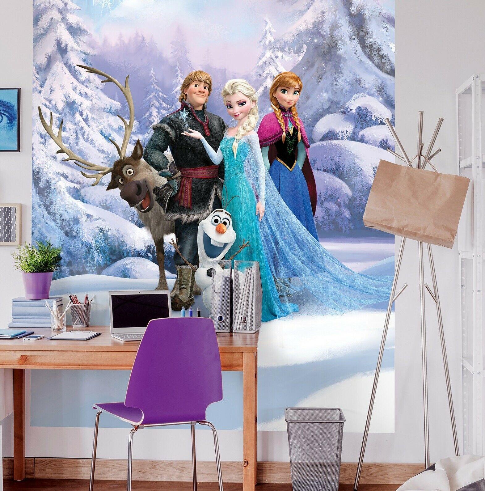 1570x1589 Wall Mural Photo Wallpaper for Kids Bedroom Disney Frozen Winter Land Blue online