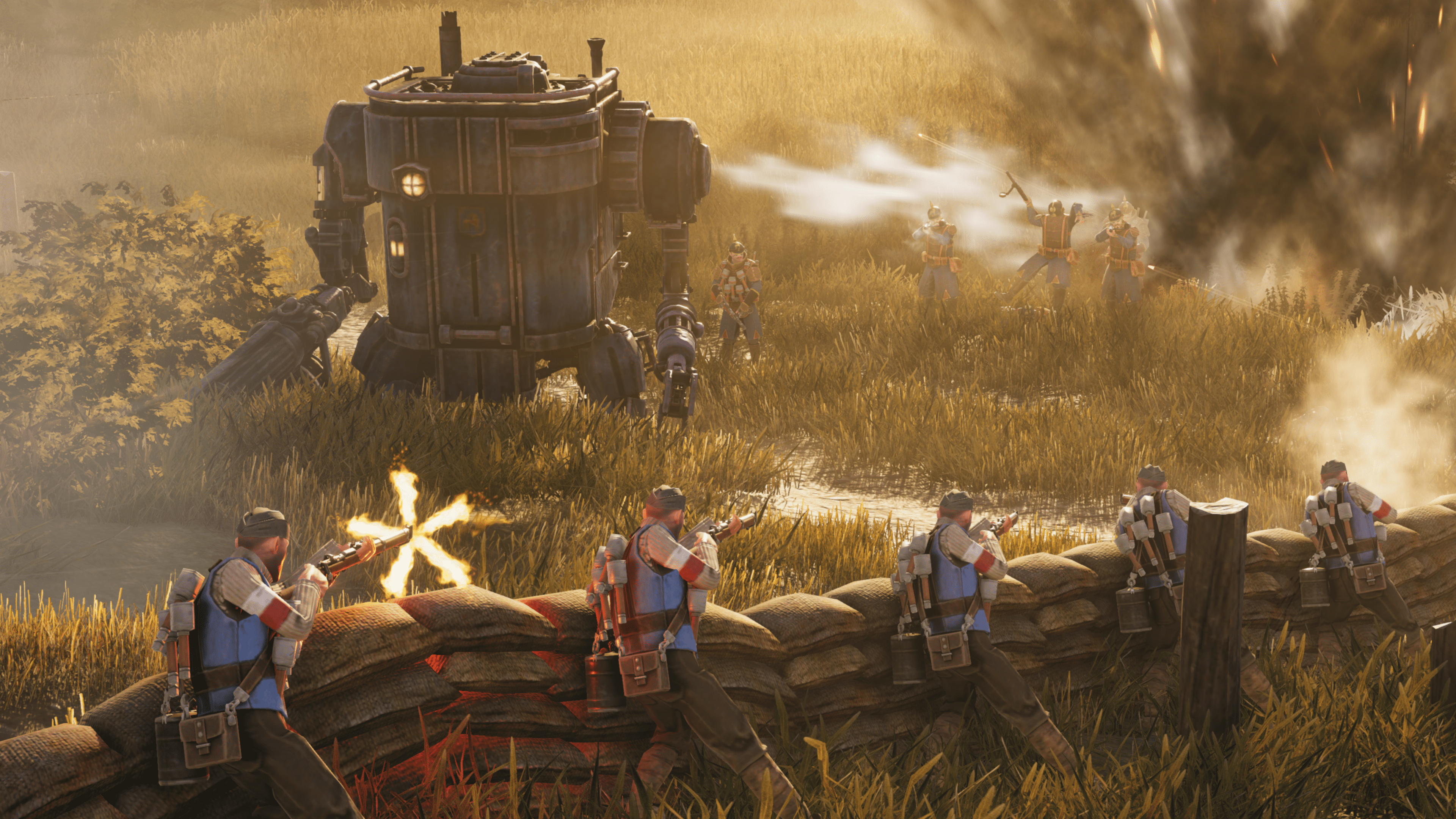 3840x2160 Hold the line! by WIP RTS game Iron Harvest (3840 x 2160). Background image, Desktop background image, Wallpaper