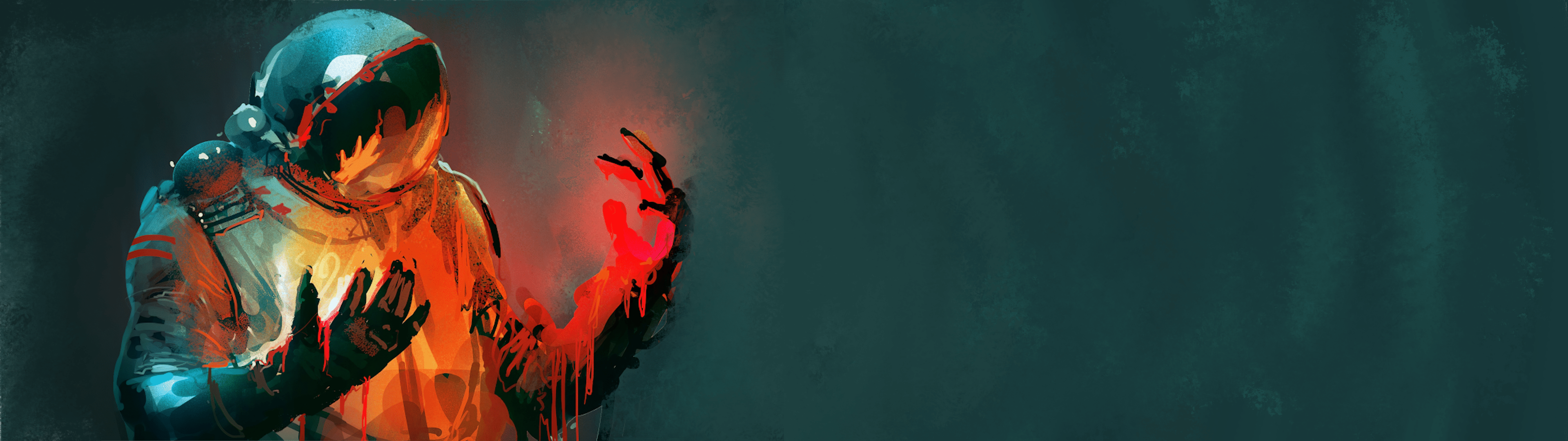 3840x1080 Astronaut Dual Monitor Wallpaper Variations