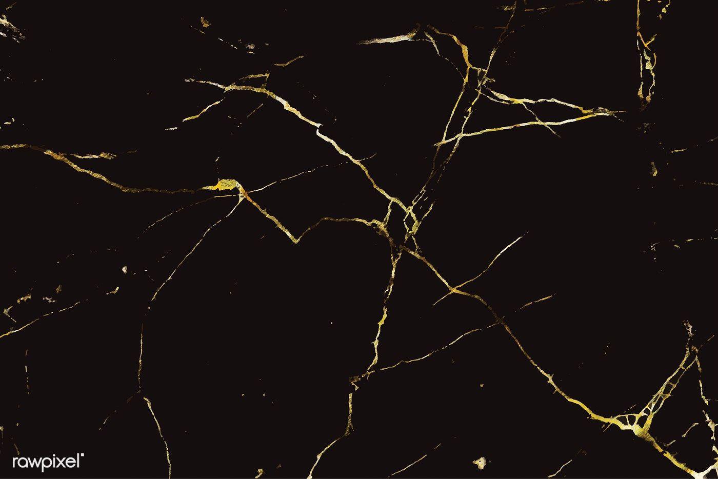 1400x934 Download premium vector of Black and gold marble patterned background vector about black gold marble, black marble, marble, marble texture, and black gold 59758. Black marble background, Black and gold marble