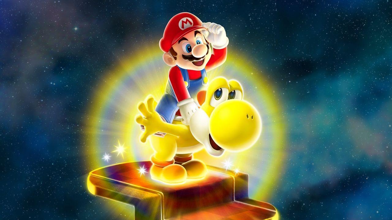1280x720 Download wallpaper 1280x720 super mario galaxy, mario, dinosaur