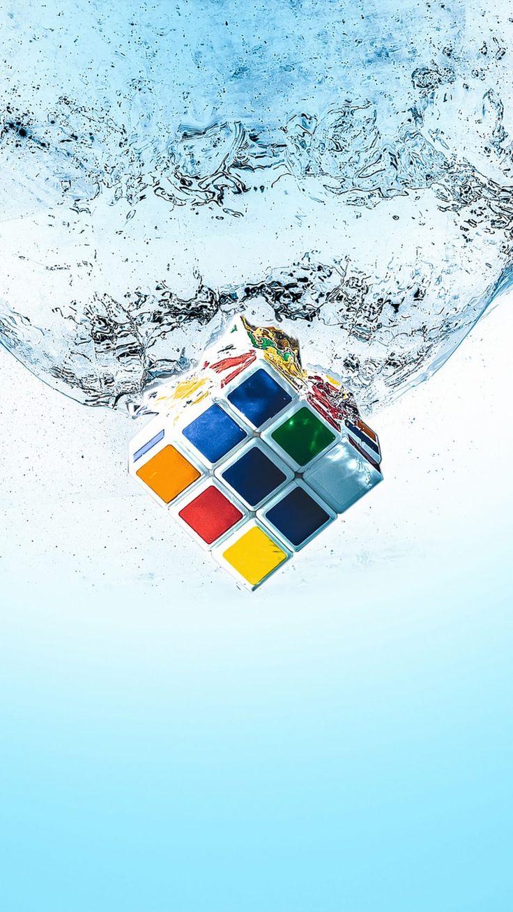 736x1308 Rubik's Cube Splash Water 4K Ultra HD Mobile Wallpaper. Rubiks cube, Android wallpaper, iPhone wallpaper
