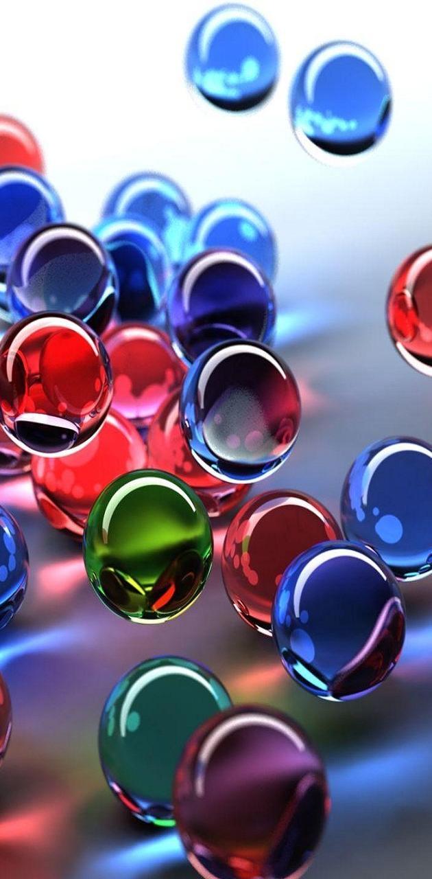 630x1280 3D Crystal Balls wallpaper