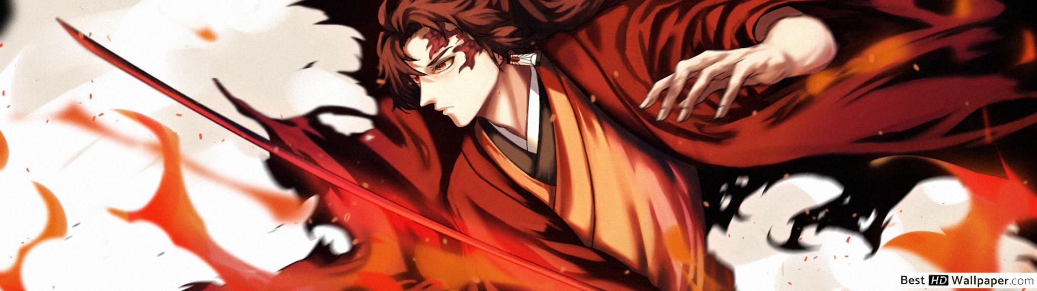 2048x576 Demon Slayer : Kimetsu No Yaiba [Yoriichi Tsugikuni] HD wallpaper download
