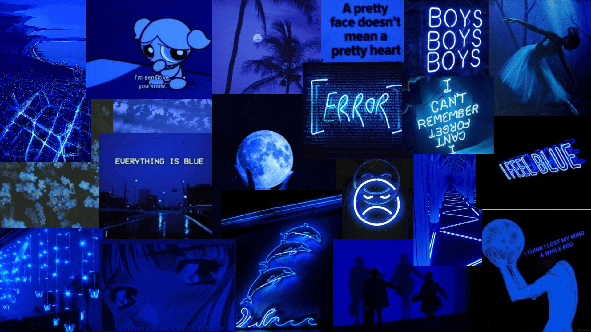 1920x1080 Aesthetic Blue Desktop Wallpaper