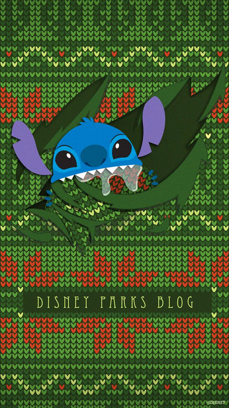 750x1334 Ugly Christmas Sweater Wallpaper featuring Stitch