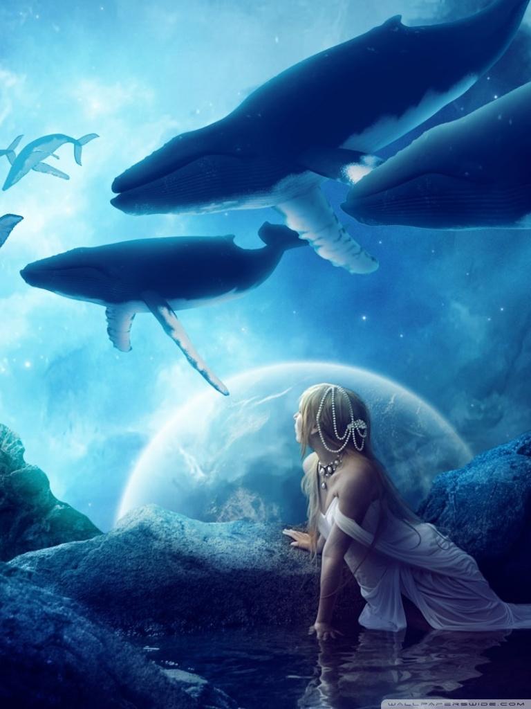 768x1024 Whales Dream Ultra HD Desktop Background Wallpaper for 4K UHD TV : Widescreen & UltraWide Desktop & Laptop : Tablet