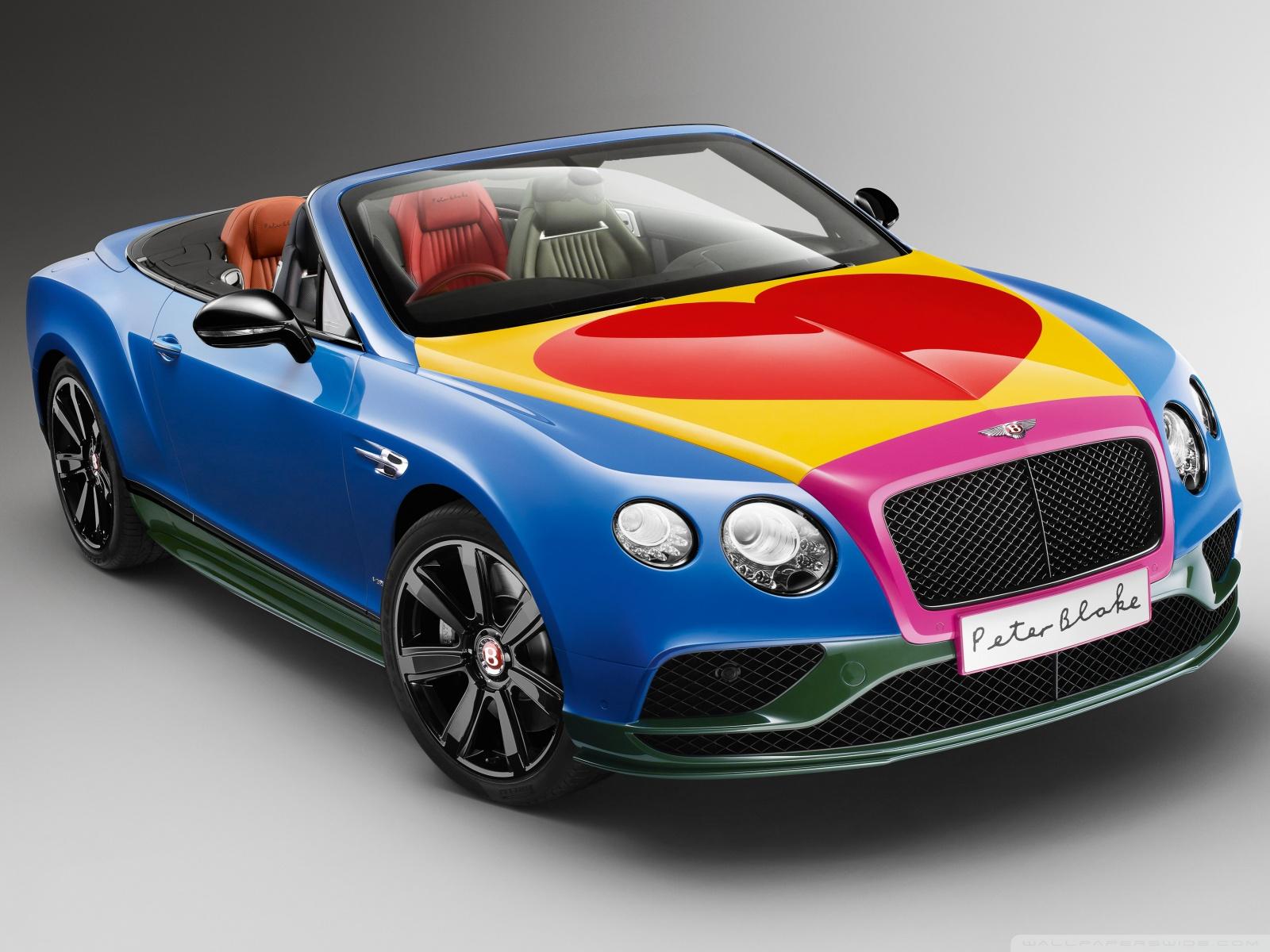 1600x1200 Bentley Continental GT V8 S convertible Pop Art by Peter Blake 2016 Ultra HD Desktop Background Wallpaper for 4K UHD TV : Tablet