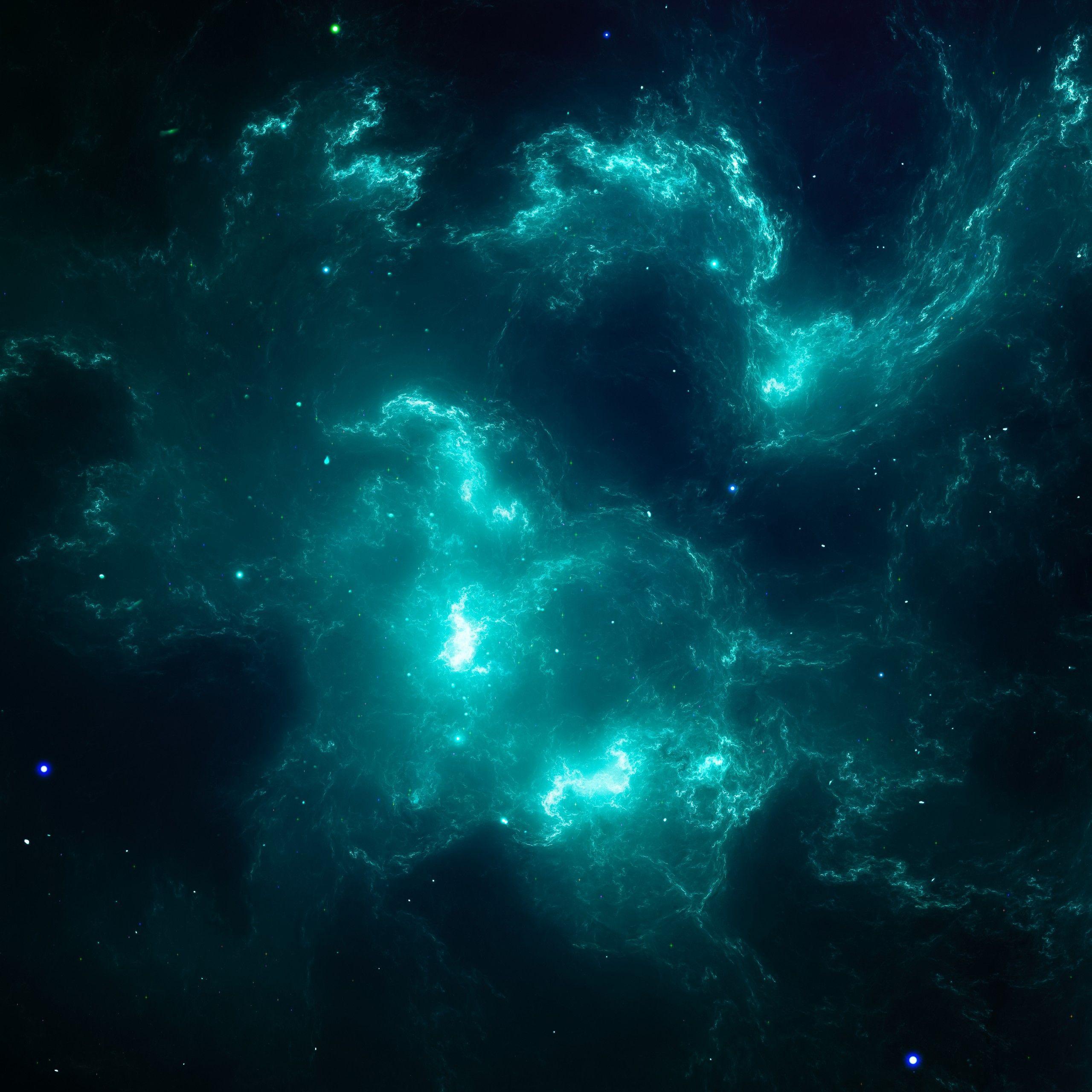2560x2560 Teal 4k Wallpaper