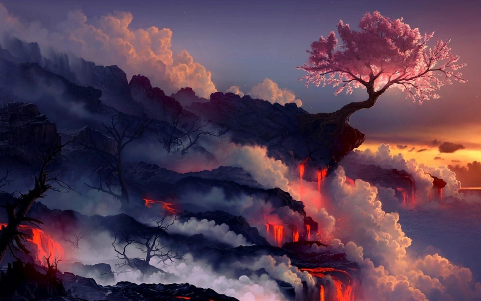 1680x1050 Free download Anime Dark Landscape Wallpaper Desktop Background at Cool [1920x1080] for your Desktop, Mobile & Tablet. Explore Dark Desktop Background. Black And White Desktop Wallpaper, Dark Background Wallpaper