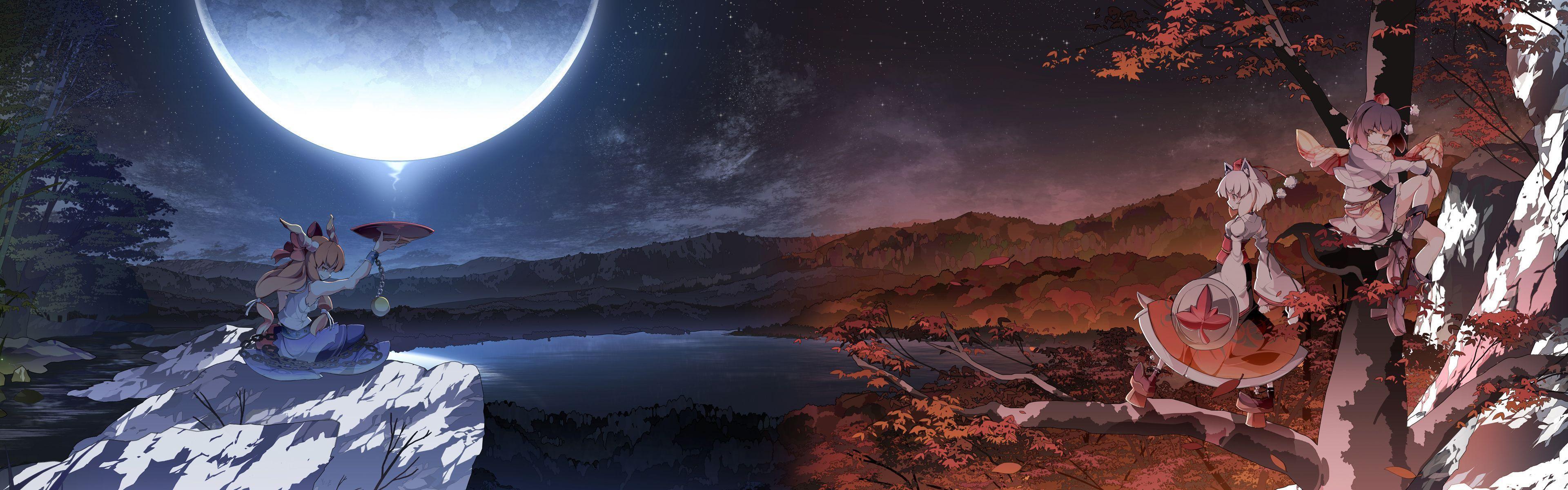 3840x1200 Dual Screen Anime Wallpaper. Dual monitor wallpaper, Widescreen wallpaper, Anime wallpaper