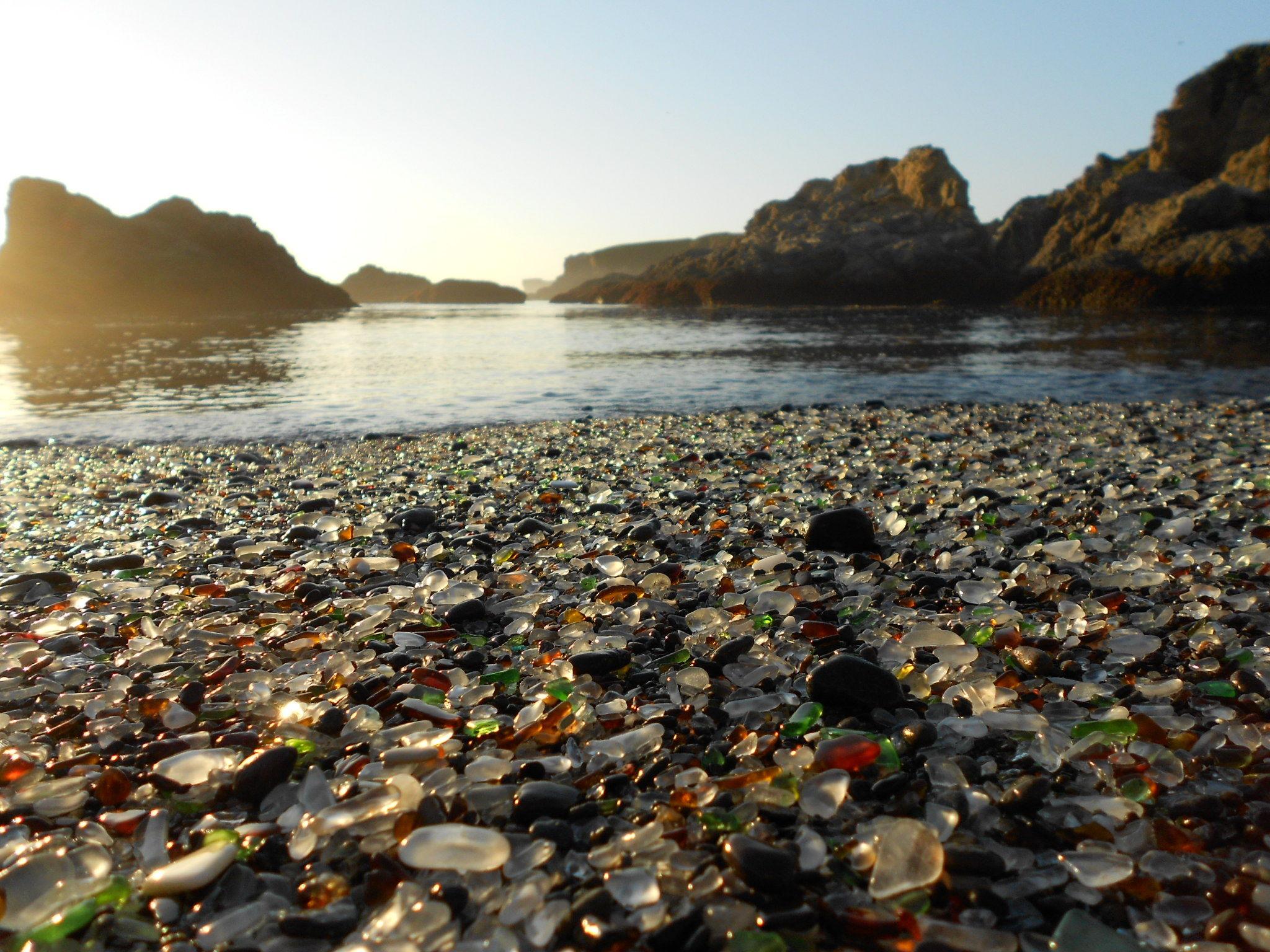 Glass pedal beach California, USA  Pretty landscapes, Glass beach  california, Landscape wallpaper