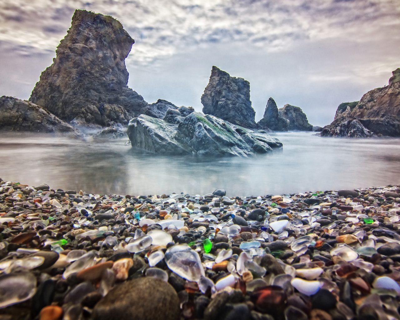 1280x1024 Velella Velellas On Glass Beach, Fort Bragg, Ca. Usa :
