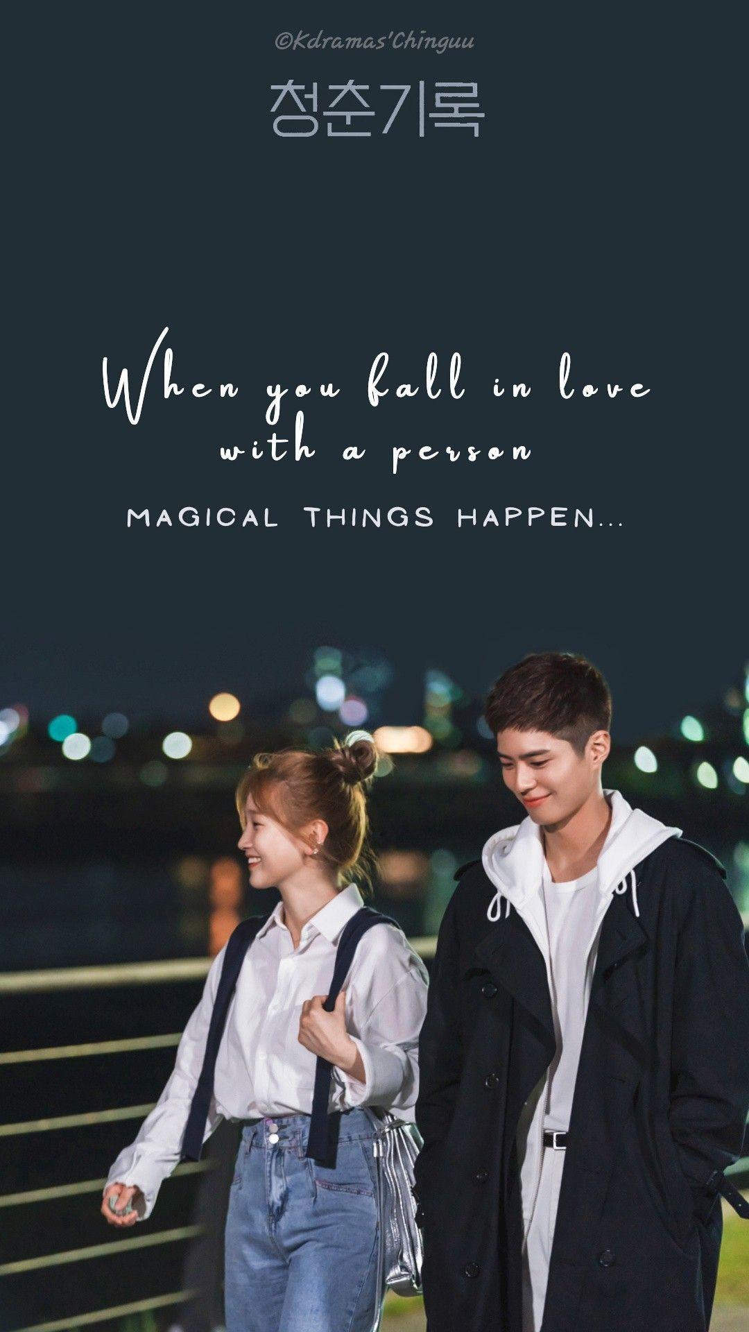 1080x1920 Record of Youth Bo Gum & Park So Dam. Dramas, Sonhos, Kdrama
