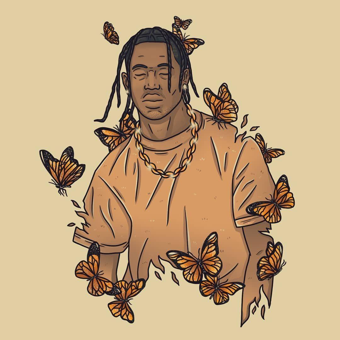1080x1080 travis #travisscott #butterfly #digitalart #wacom #drawing #illustration #astroworld #highestintheroom #butterfly ilus. Travis scott art, Rapper art, Cartoon art