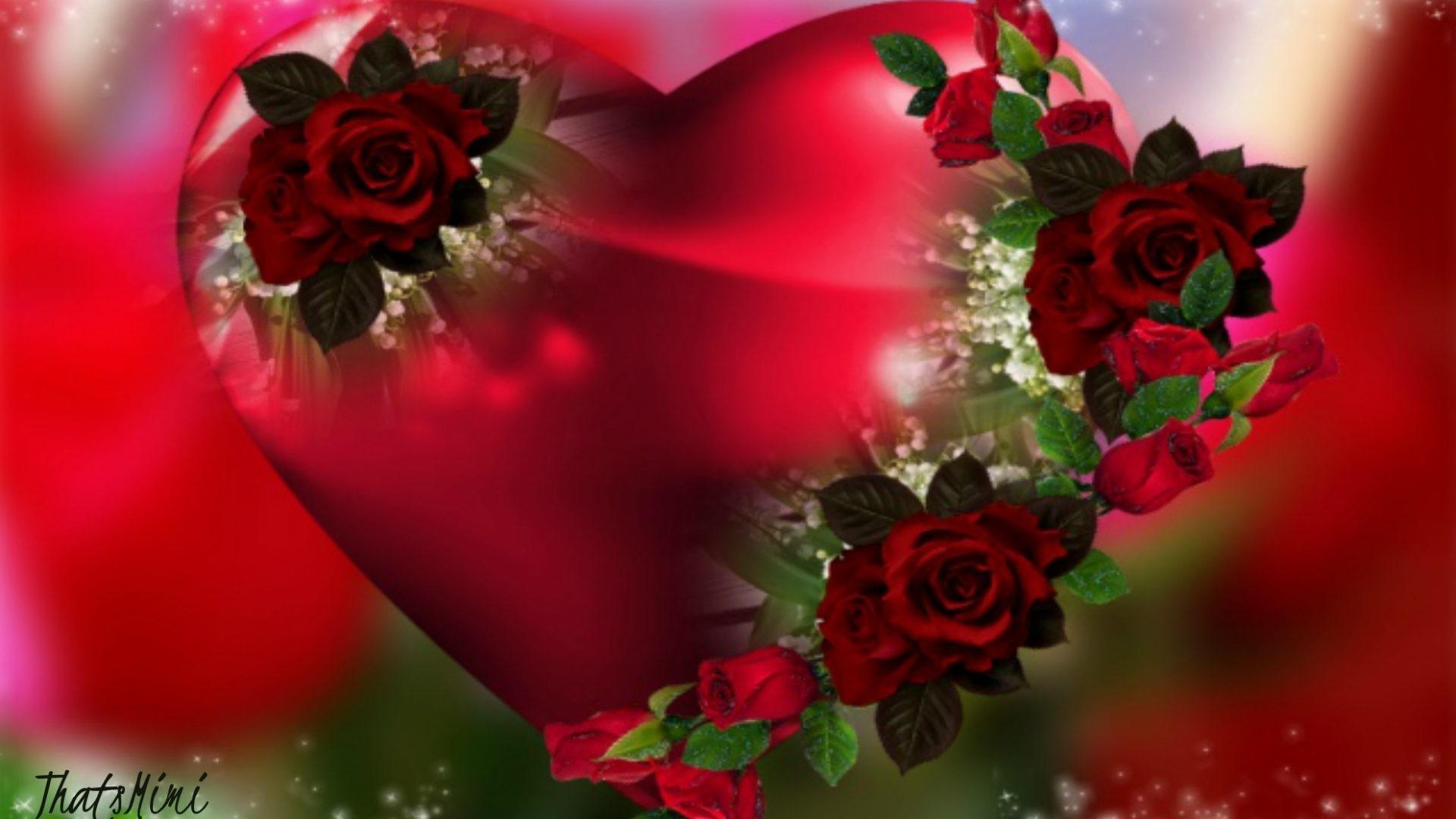 1920x1080 Heart Tag Beautiful Wallpaper Of Flowers Roses HD Wallpaper