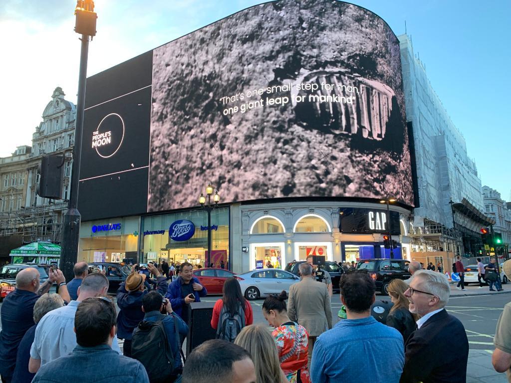 1024x768 NASA the globe today, the #Apollo50th anniversary was celebrated. Crowds gathered earlier at Moon displays from the and in London's Piccadilly Circus and at Did you