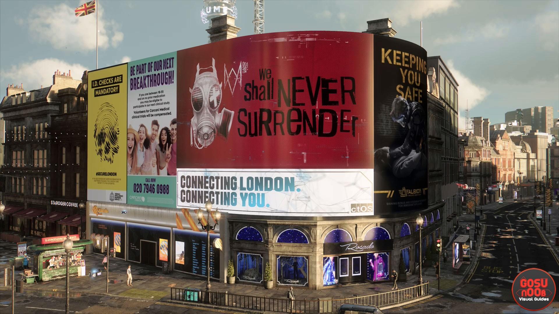 1920x1080 Watch Dogs Legion Piccadilly Circus of Westminster Disrupt Propaganda