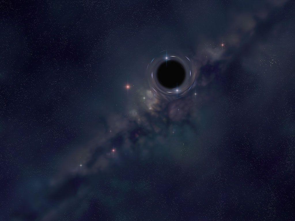 1024x768 Black Hole Wallpaper