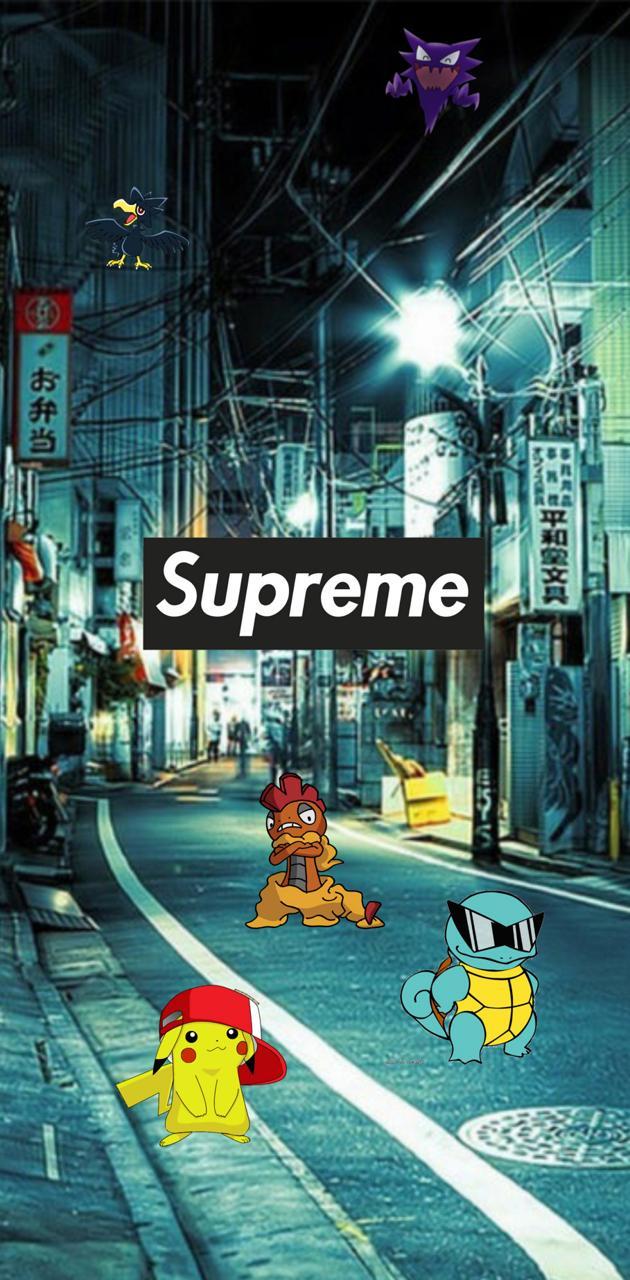 pikachu wearing supreme background｜TikTok Search