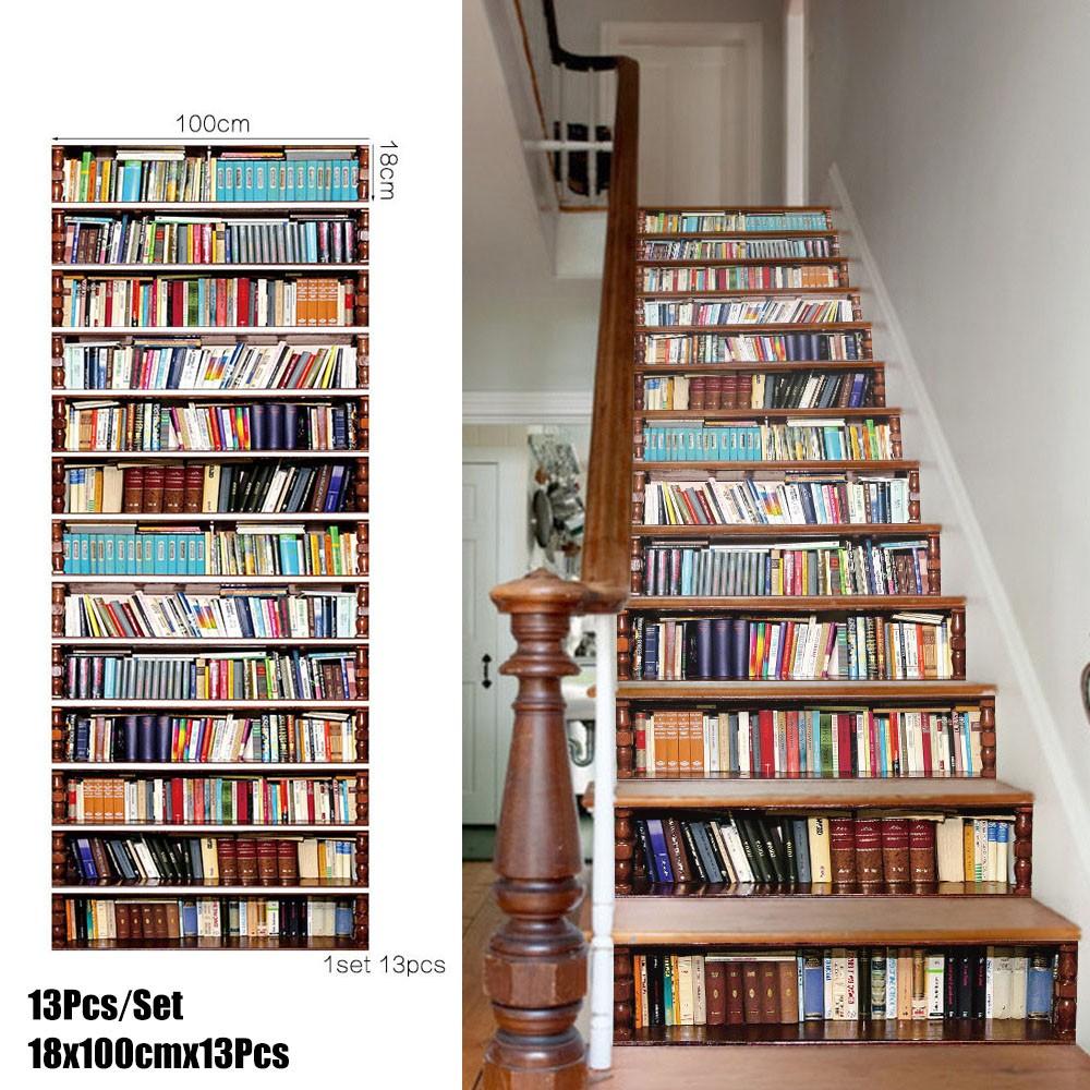 1000x1000 13X 3D Mosaic Stairs Tile Risers Decal Sticker Staircase Wallpaper Stair Decor