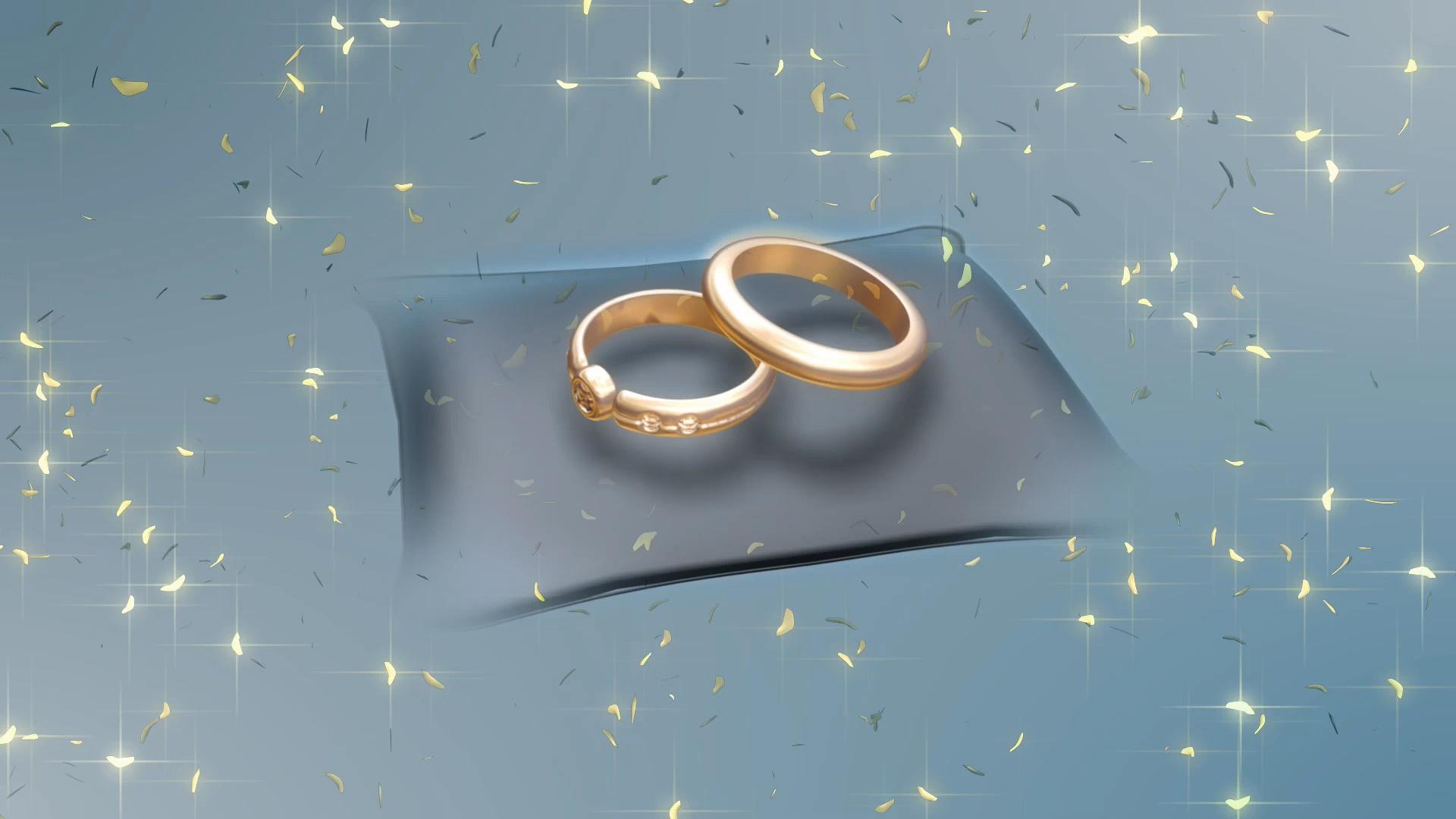 1920x1080 Rings and Stars for Wedding Free PPT Background for your PowerPoint Templates