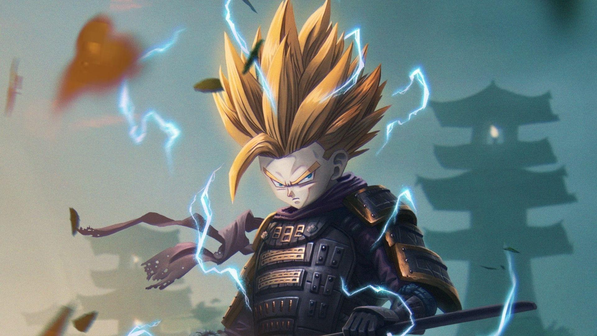 1920x1080 Desktop wallpaper gohan, samurai, dragon ball, art, HD image, picture, background, 5b9296