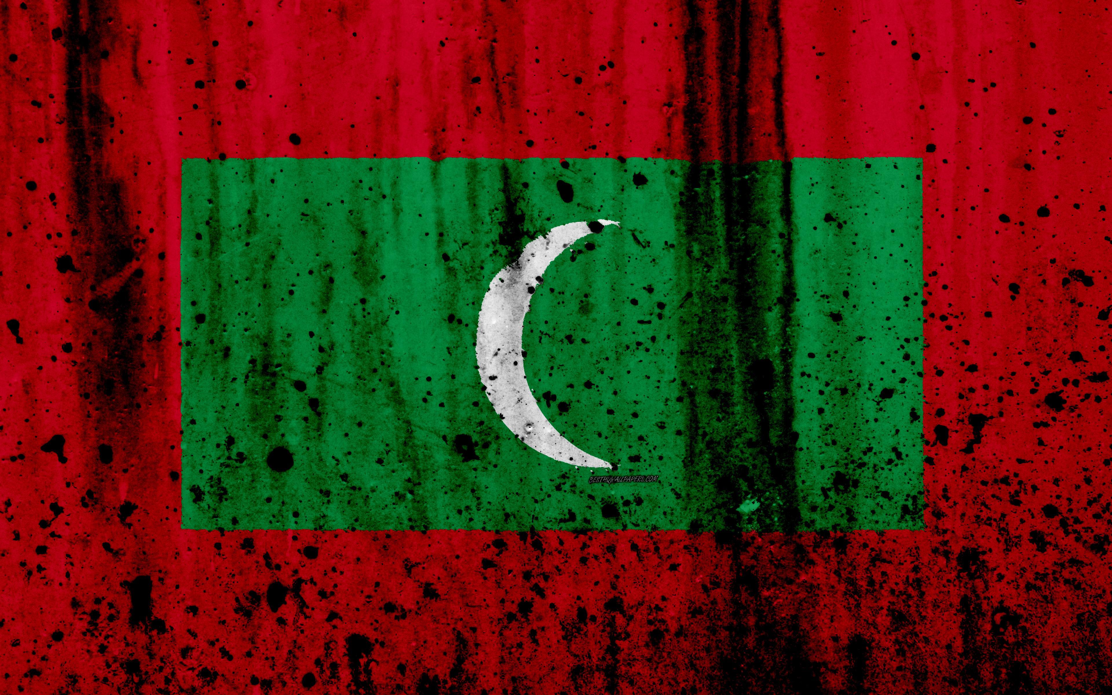 3840x2400 Maldives Flag Wallpaper