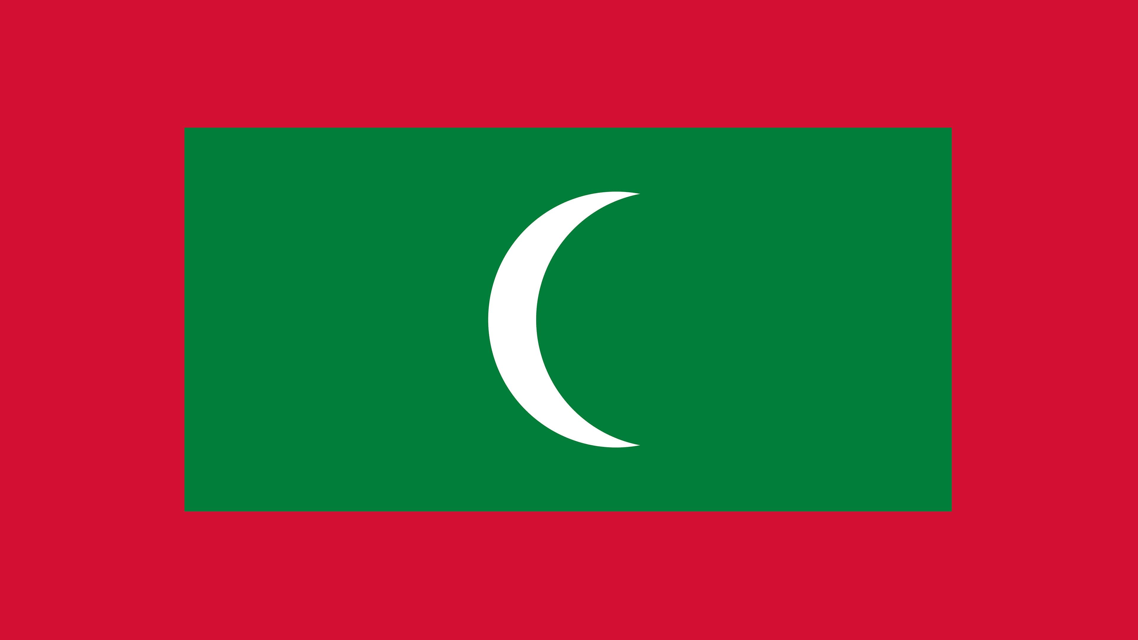 3840x2160 Maldives Flag Wallpaper