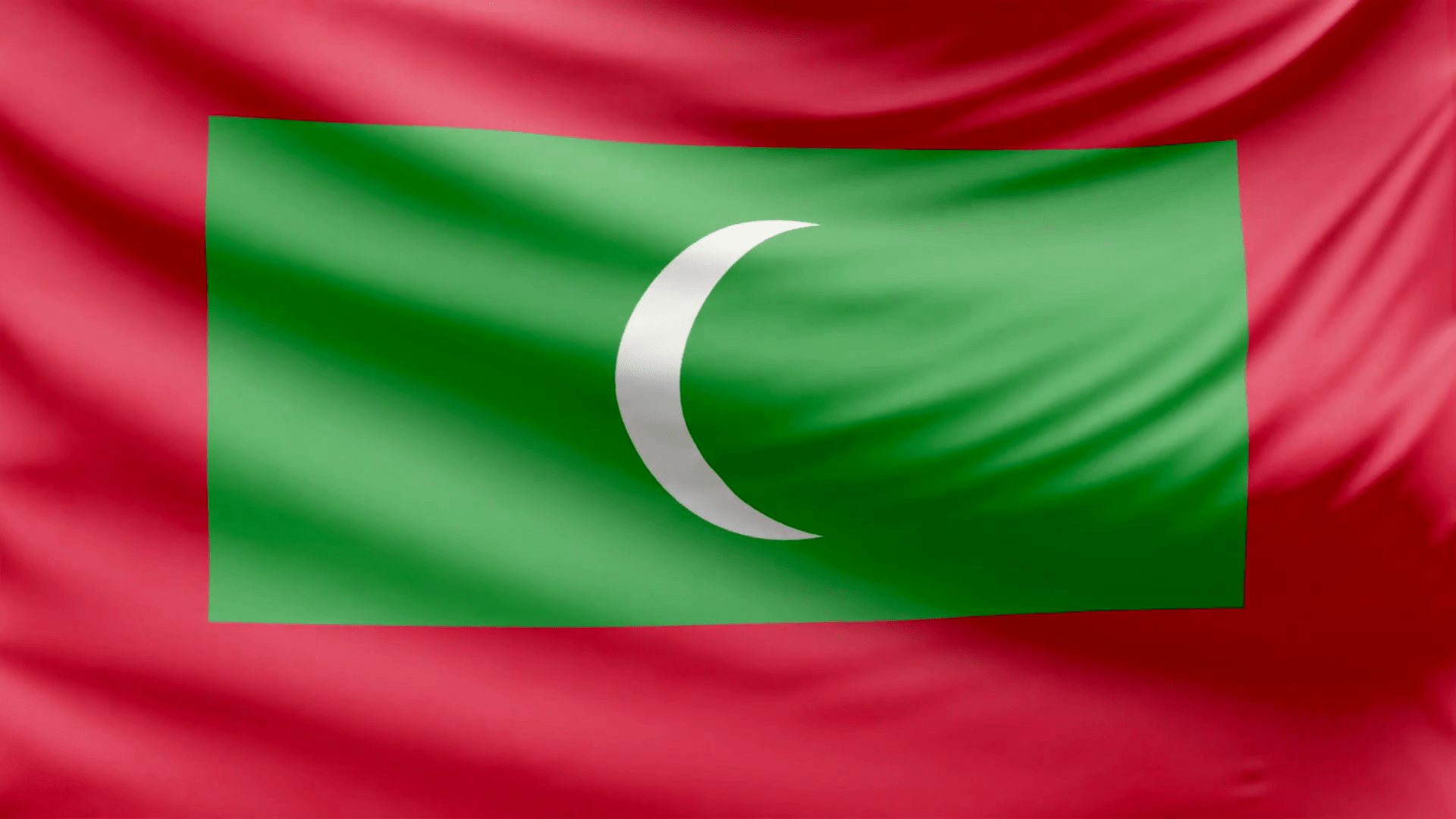 1920x1080 Realistic beautiful Maldives flag 4k Motion Background