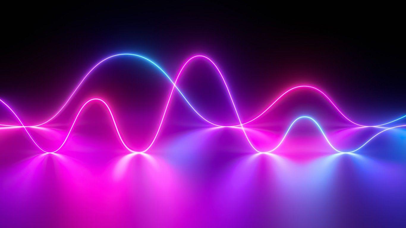1366x768 Neon Laptop Wallpaper
