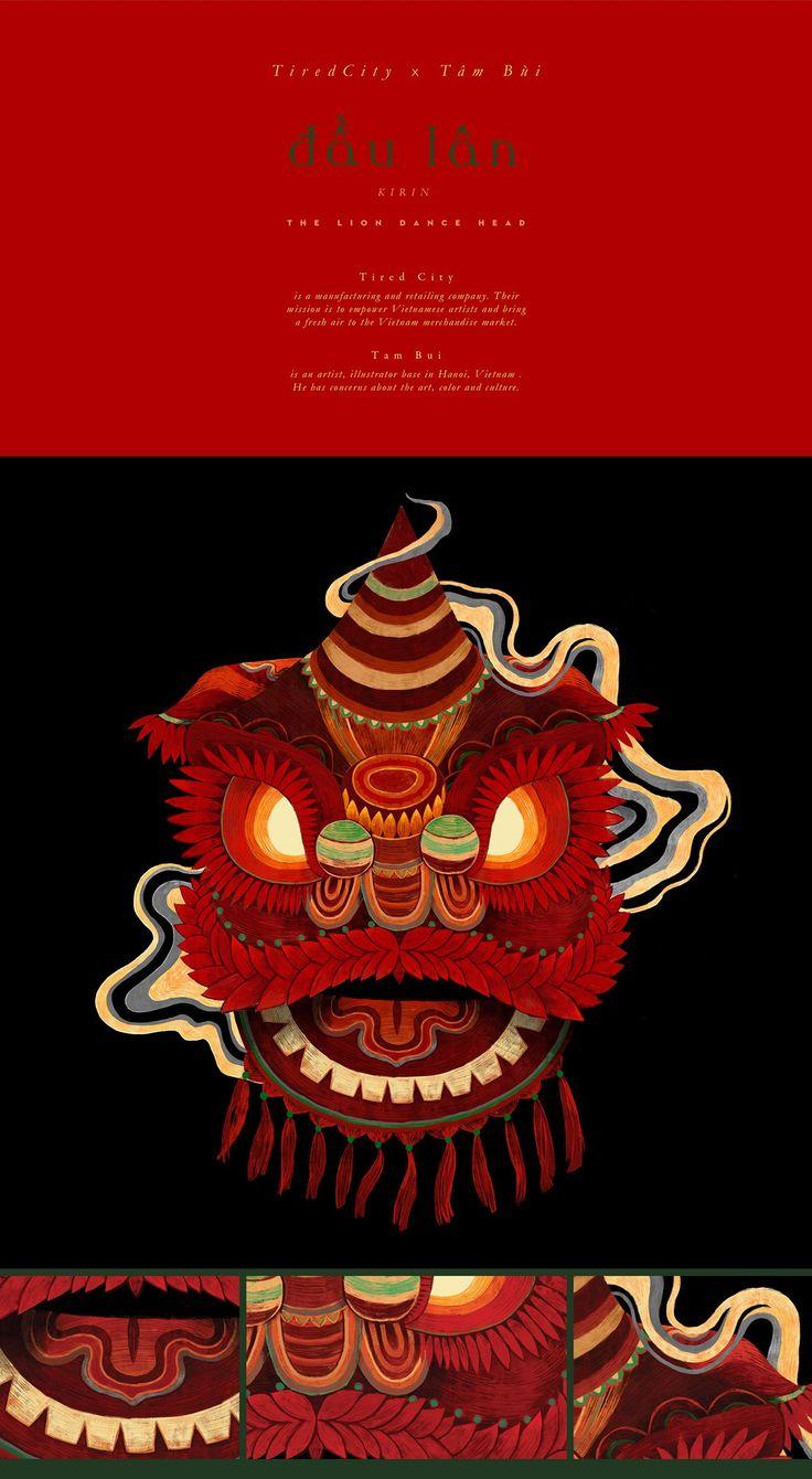 736x1340 Wallpaper Lion Dance Art. Lion dance, Vietnam art, Chinese lion dance