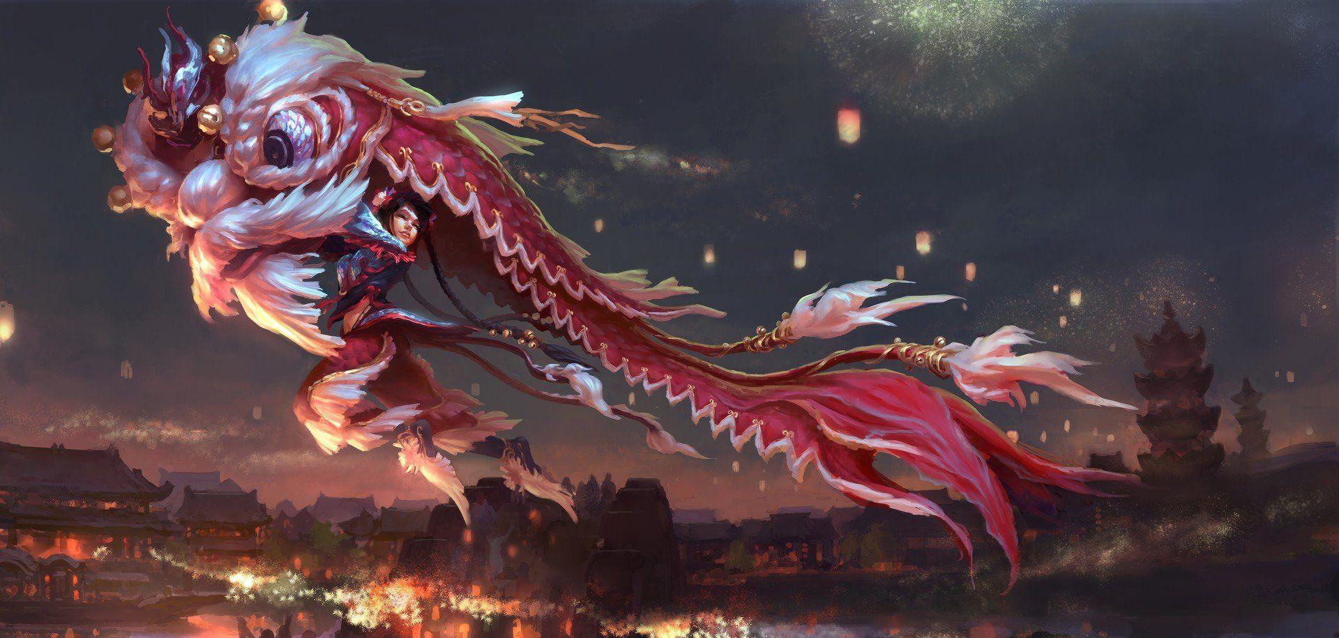 1920x915 fantasy art, Dragon Wallpaper. Art, Red art, Fantasy art
