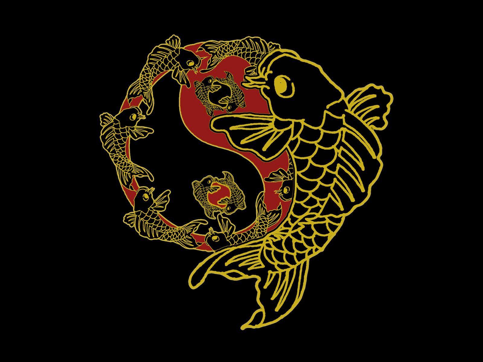 1600x1200 Yin Yang Fish Wallpaper