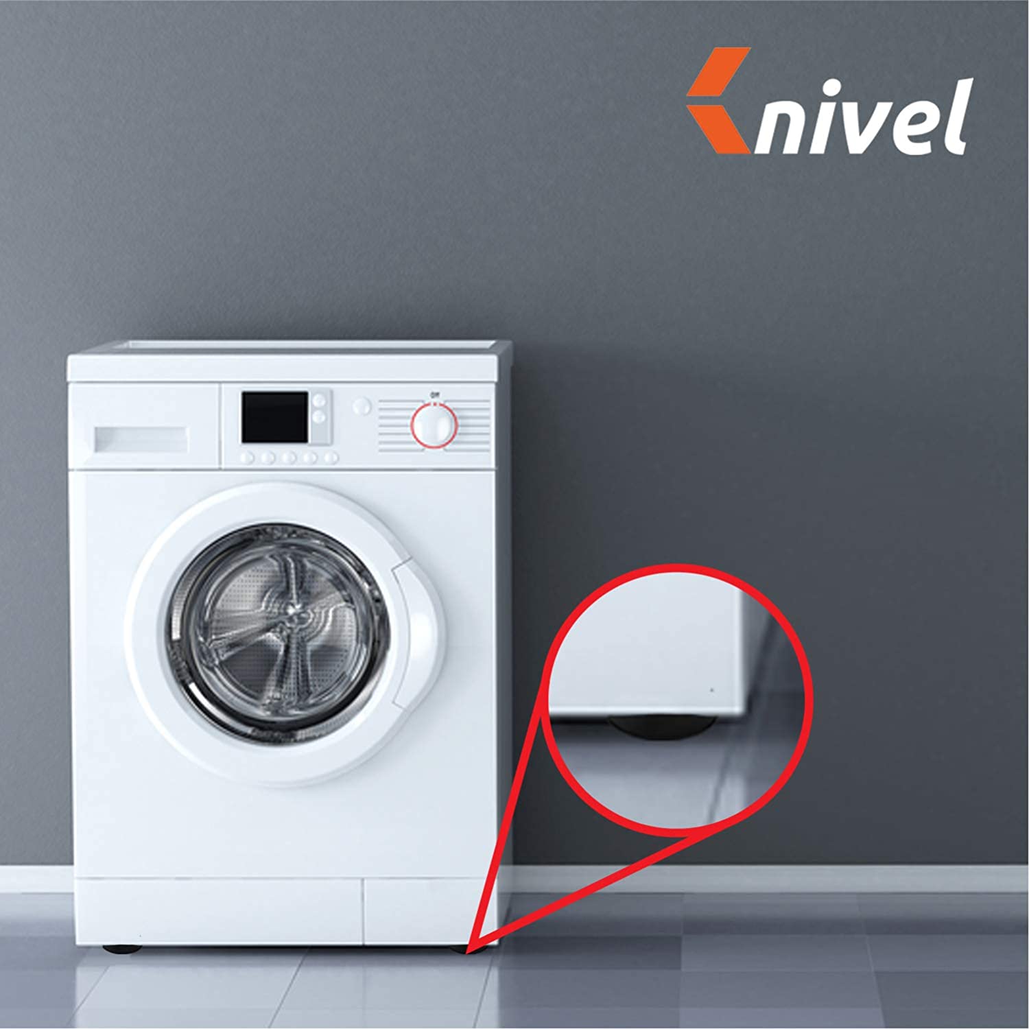 1500x1500 Washing Machine Foot Pads For Anti Vibration And Anti Walk. Washer And Dryer Anti Slip Mat With Rubber Technology. Ideal For Vibration Reduction And Shock Absorber. Rubber Isolation Feet Set