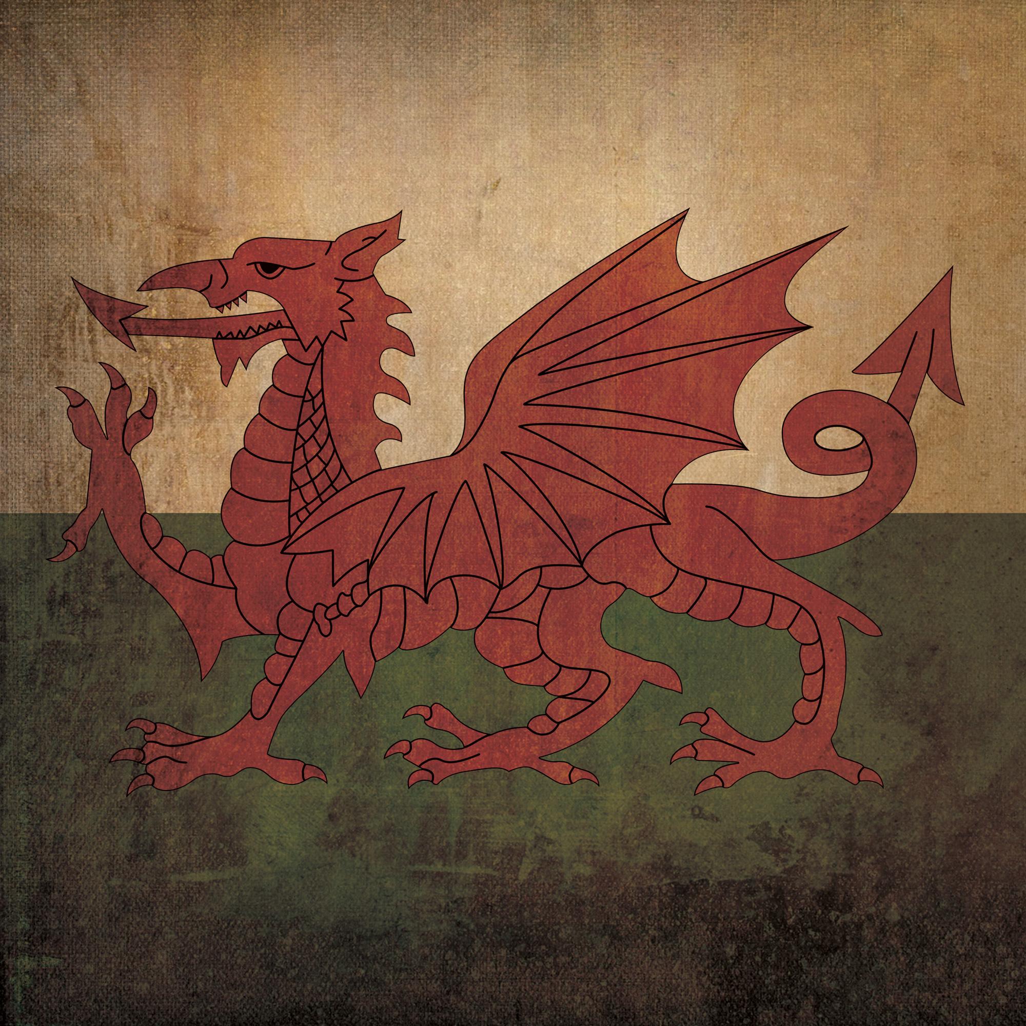 2000x2000 Wales Flag Art Map Shop