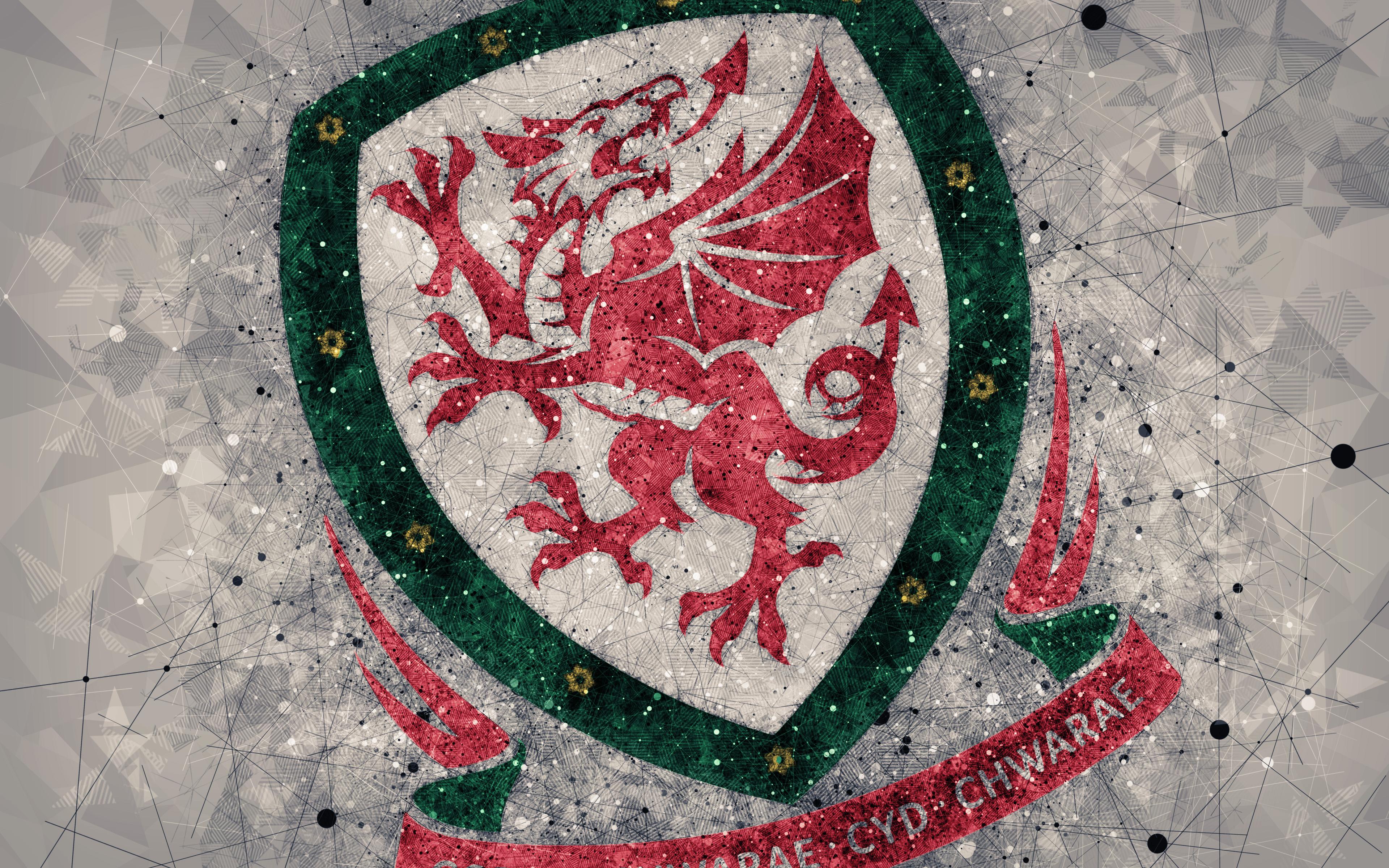 3840x2400 Logo, Emblem, Soccer, Wales wallpaper