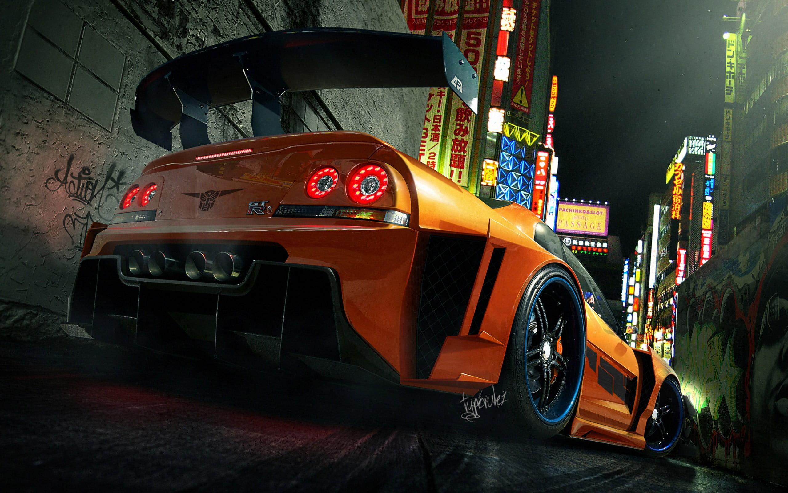 2560x1600 Orange Sports Car, Nissan Skyline GT R R Digital Art, Need For Speed Wallpaper • Wallpaper For You HD Wallpaper For Desktop & Mobile
