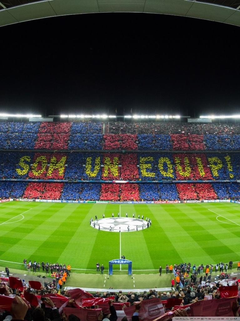 768x1024 Camp Nou iPhone Wallpaper HD HD Wallpaper