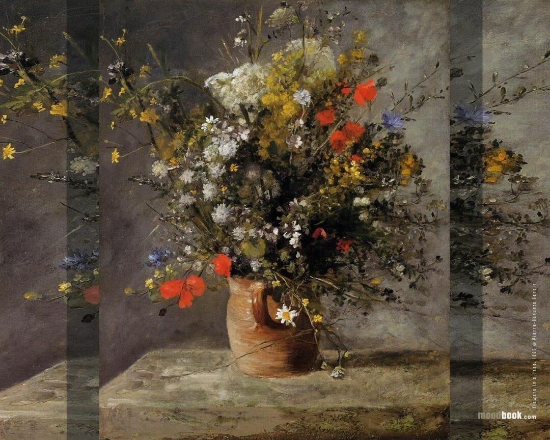 1080x864 Flowers: Art Renoir Still Vase Auguste Pierre Pot Wild Beautiful (2021)