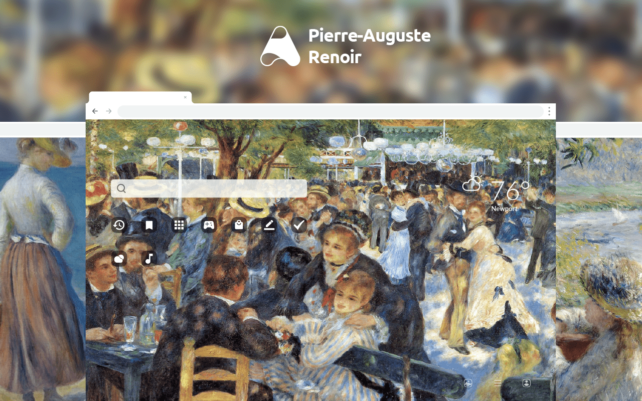 1280x800 Pierre Auguste Renoir HD Wallpaper New Tab