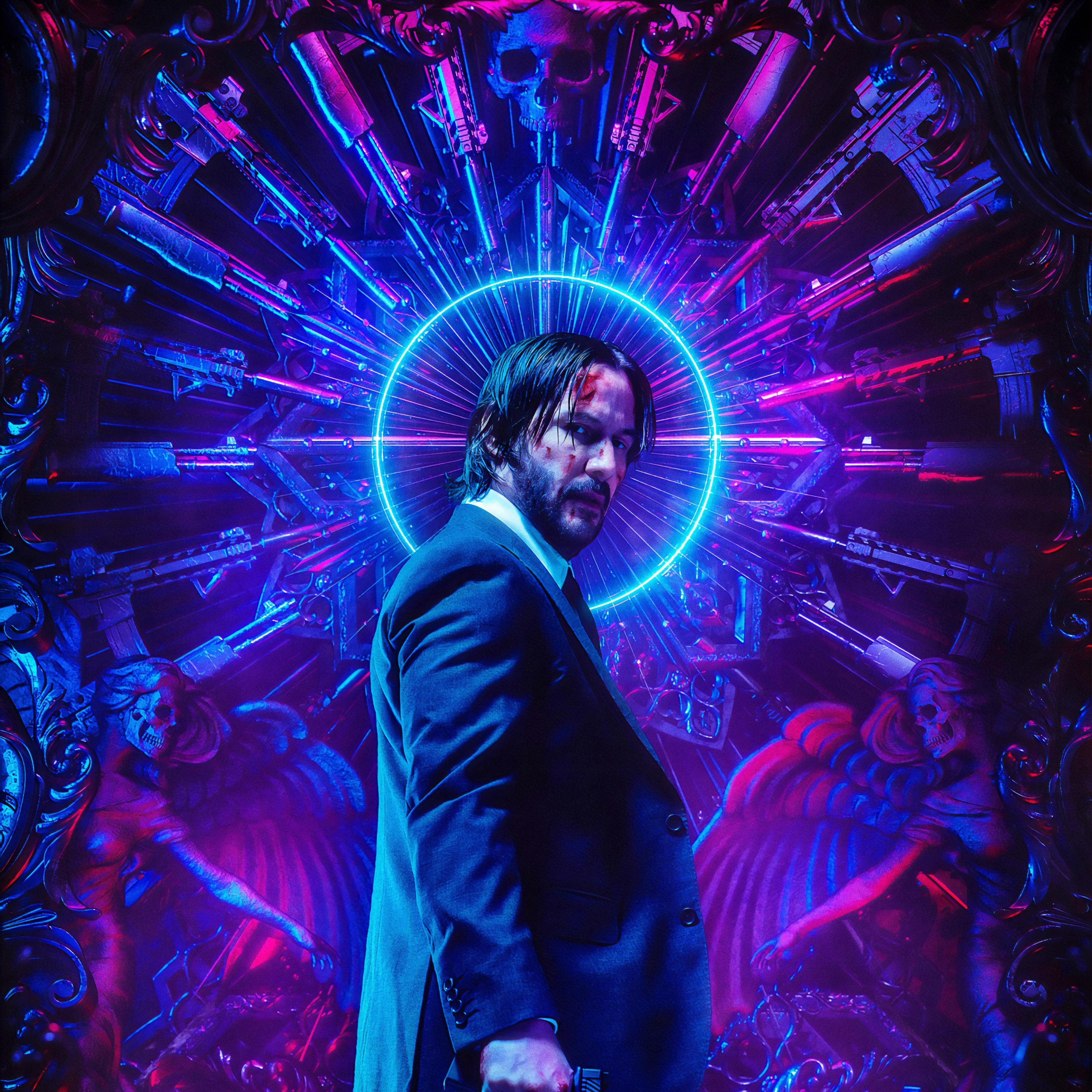 3840x3840 neon wallpaper 118