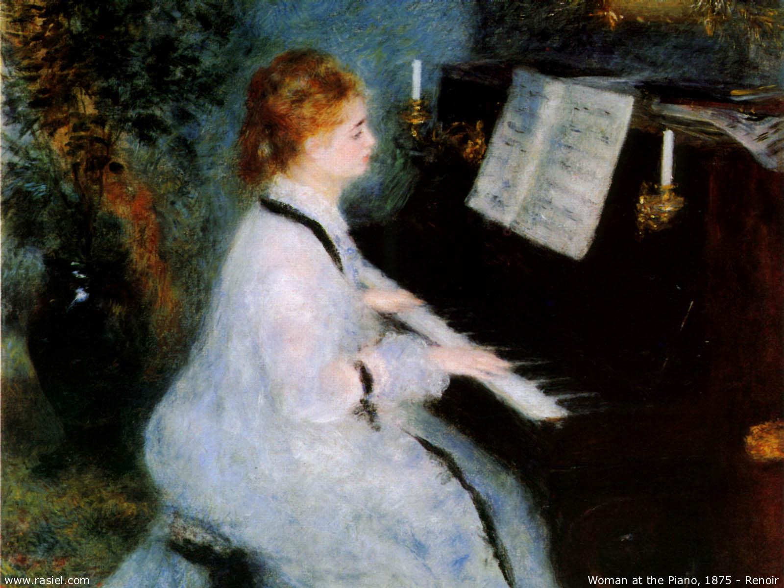 1600x1200 Renoir Lady At Piano