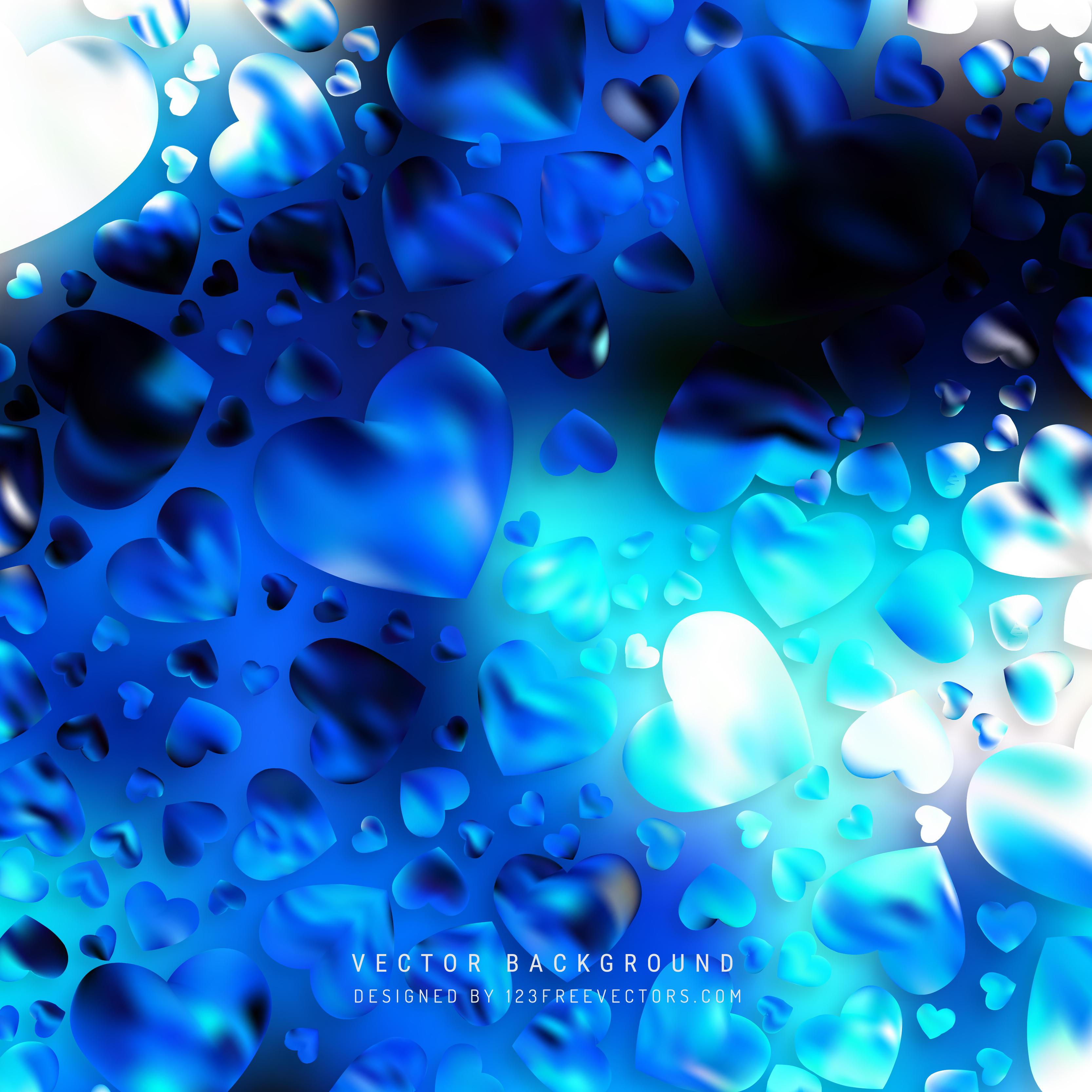3333x3333 Abstract Cobalt Blue Valentine Heart Background